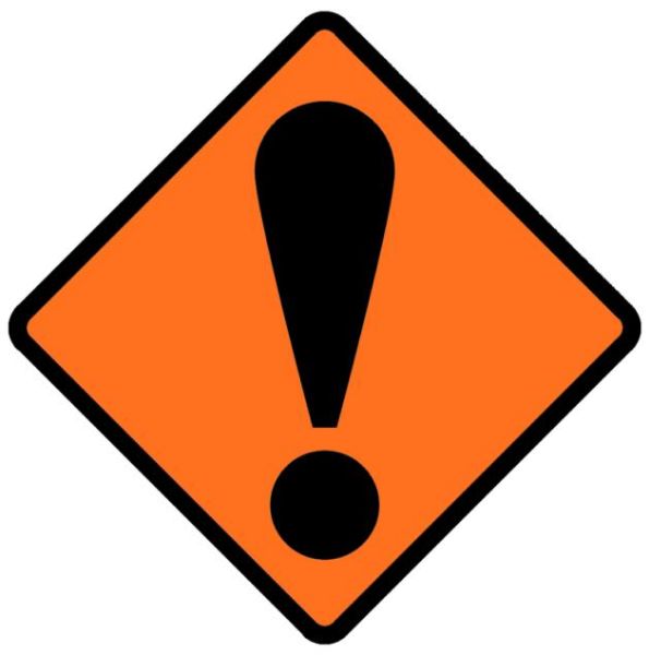 Picture of ROAD SIGN ""!"" 750 X 750