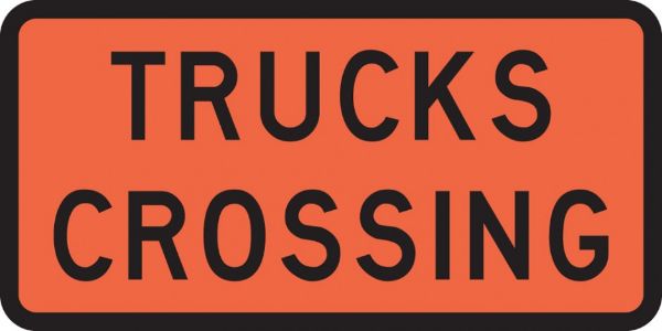 Picture of ROAD SIGN TEMPORARY TRUCKS CROSSING