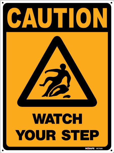 Picture of CAUTION WATCH YOUR STEP SIGN 225 X 300 PVC
