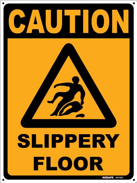 Picture of CAUTION SLIPPERY FLOOR SIGN 225 X 300 PVC