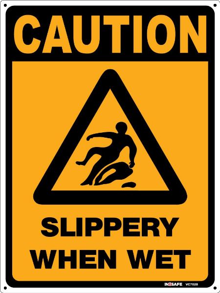 Picture of CAUTION SLIPPERY WHEN WET SIGN225 X 300 PVC