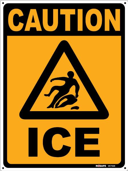 Picture of CAUTION ICE SIGN 225 X 300 PVC