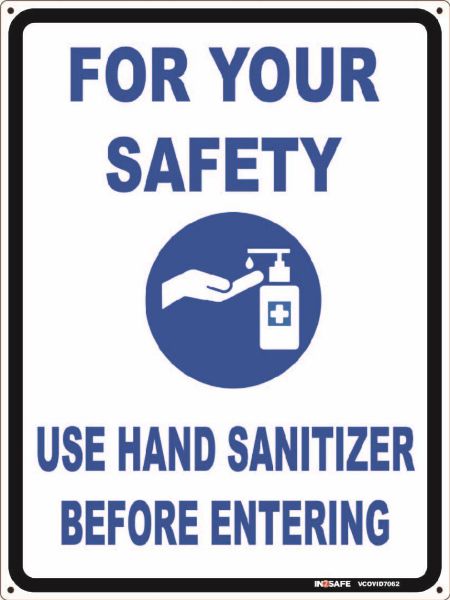 Picture of USE HAND SANITIZER BEFORE ENTERING SIGN 300 X 225 PVC