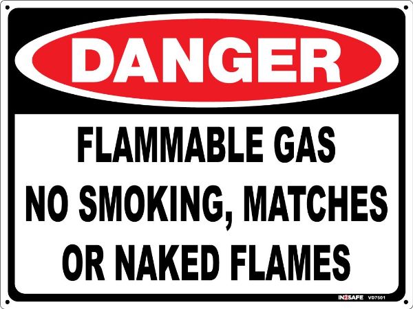Picture of DANGER NO SMOKING SIGN 300 X 225 PVC