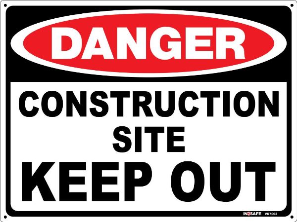 Picture of DANGER CONSTRUCTION SITE KEEP OUT 600 X 400 PVC