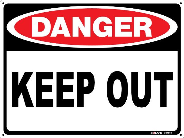 Picture of DANGER KEEP OUT SIGN 400 X 300 LANDSCAPE PVC