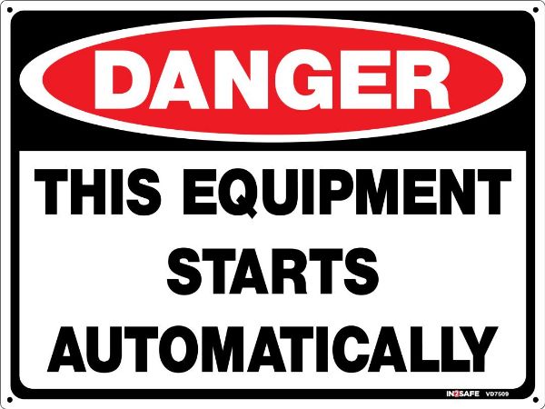 Picture of DANGER EQUIPMENT STARTS AUTOMATICALLY SIGN 300 X 225 PVC