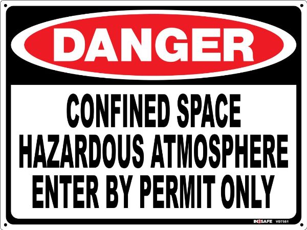 Picture of CONFINED SPACE HAZARDOUS ATMOSPHERE ENTER BY PERMIT ONLY