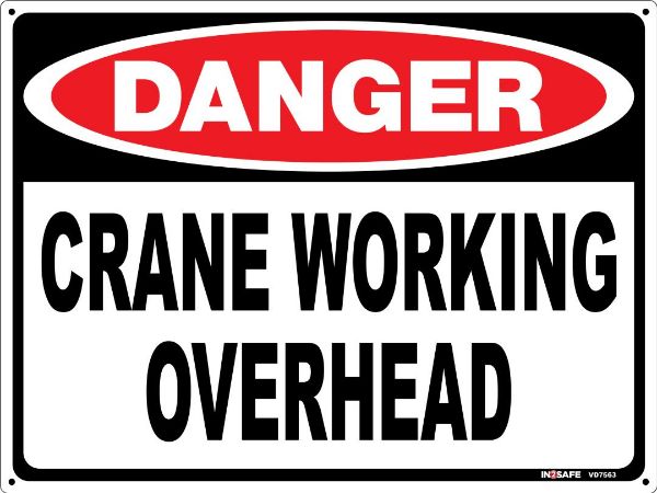 Picture of CRANE WORKING OVERHEAD SIGN 300 X 225 PVC