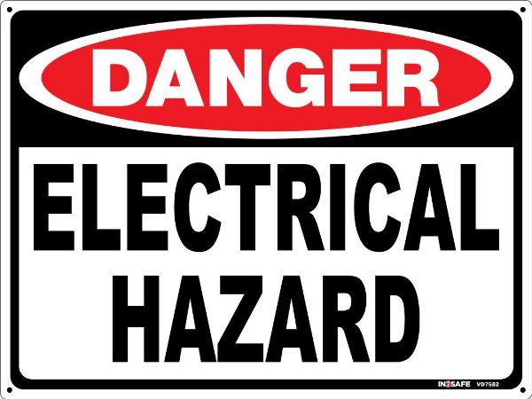 Picture of DANGER ELECTRICAL HAZARD SIGN 300 X 225 PVC
