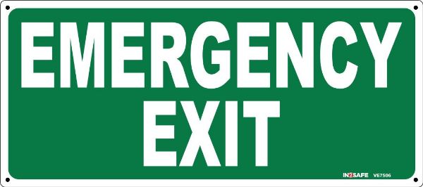 Picture of EMERGENCY EXIT SIGN 300 X 150 PVC