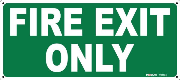 Picture of FIRE EXIT ONLY SIGN 300 X 150 PVC