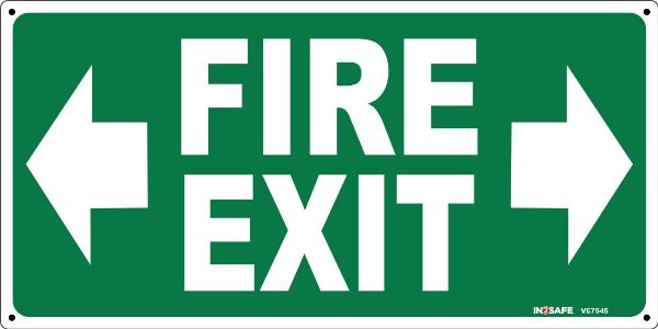 Picture of FIRE EXIT LEFT & RIGHT SIGN 300 X 150 PVC