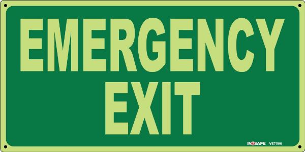 Picture of EMERGENCY EXIT LUMINOUS SIGN 300 X 150 PVC