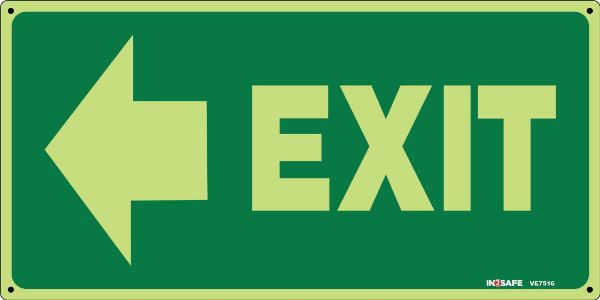 Picture of EXIT LEFT LUMINOUS SIGN 300 X 150 PVC