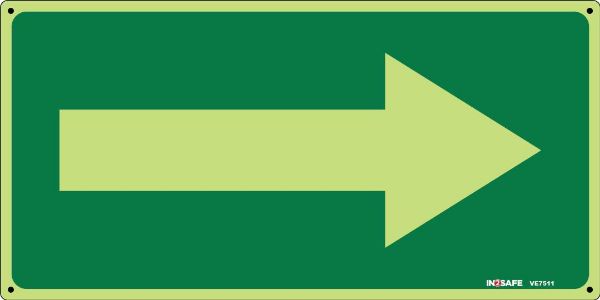 Picture of EXIT RIGHT LUMINOUS SIGN 300 X 150 PVC