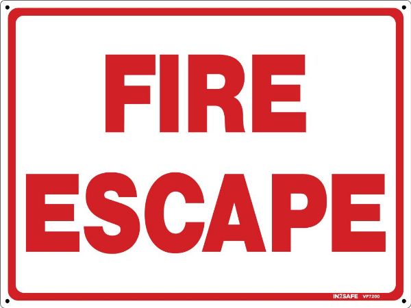 Picture of FIRE ESCAPE SIGN 300 X 225 PVC