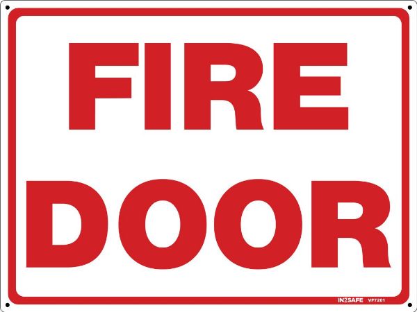 Picture of FIRE DOOR SIGN 300 X 225 PVC