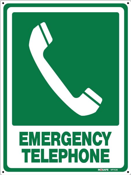 Picture of EMERGENCY TELEPHONE SIGN 225 X 300 PVC