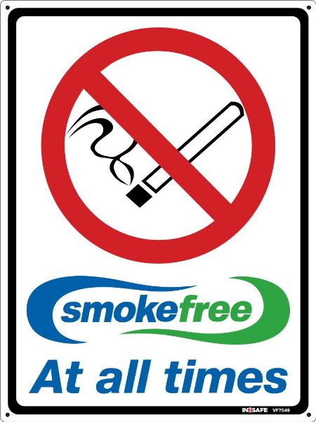 Picture of SMOKEFREE AT ALL TIMES SIGN 225 X 300 PVC