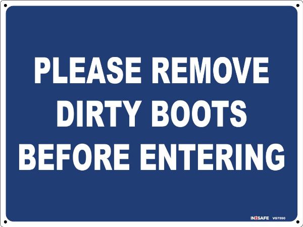 Picture of PLEASE REMOVE DIRTY BOOTS BEFORE ENTERING SIGN 300 X 225 PVC
