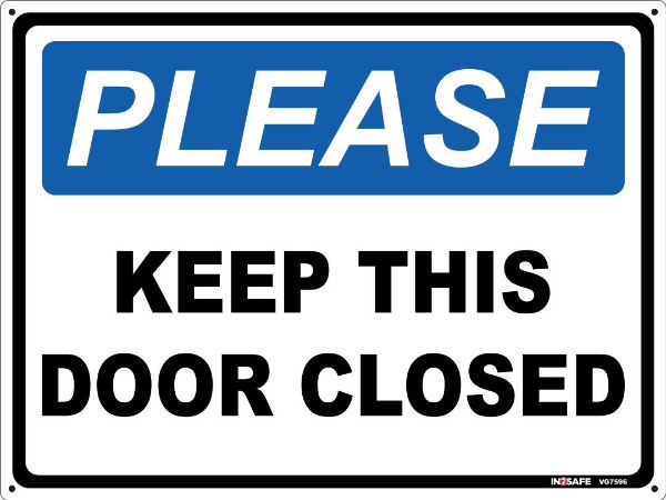 Picture of PLEASE KEEP THIS DOOR CLOSED SIGN 300 X 225 PVC