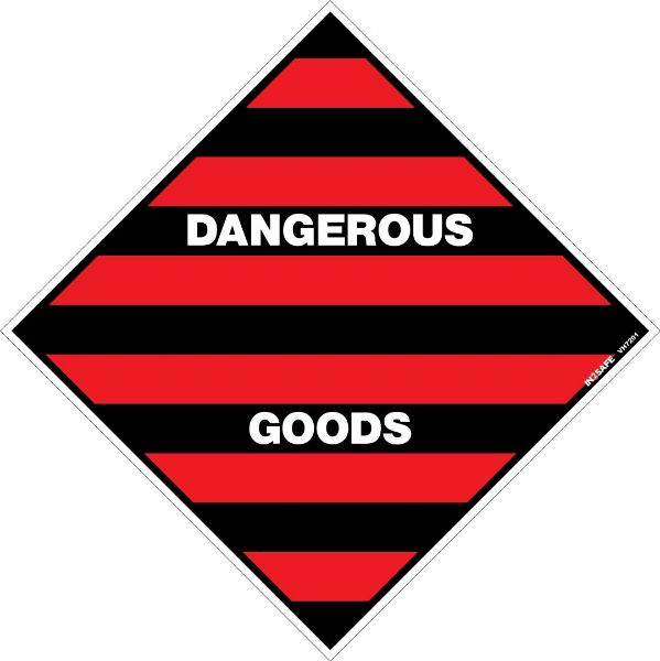 Picture of DANGEROUS GOODS RED BLACK PLACARD SIGN 295 X 295 PVC