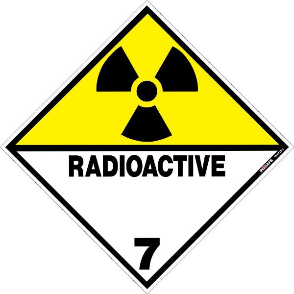 Picture of RADIOACTIVE 7 PLACARD SIGN 295 X 295 PVC
