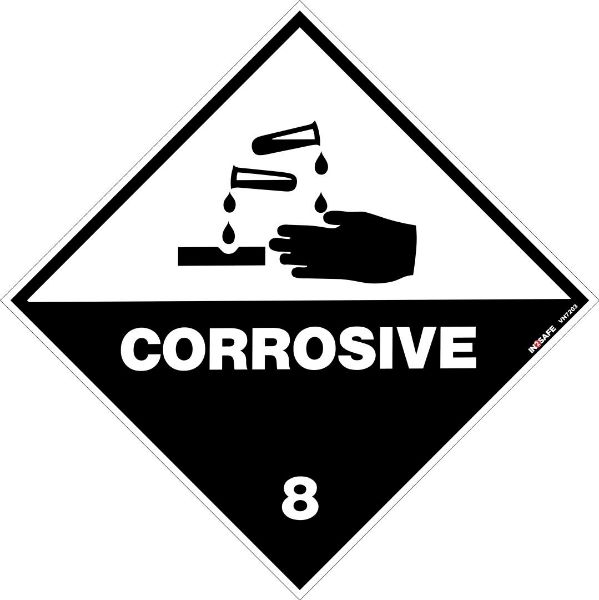 Picture of CORROSIVE 8 LABEL 100X100 SAV