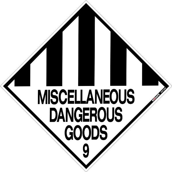 Picture of MISCELLANEOUS DANGEROUS GOODS 9 PLACARD 400 X 400 PVC