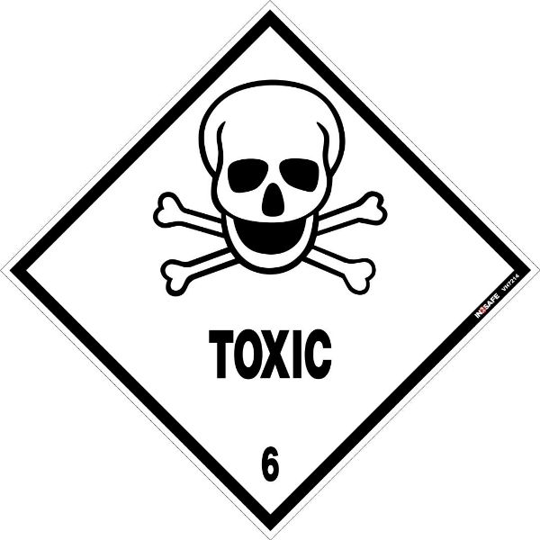 Picture of TOXIC 6 PLACARD 150 X 150 PVC