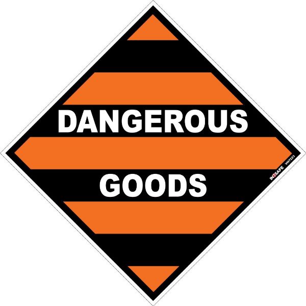 Picture of DANGEROUS GOODS ORANGE BLACK PLACARD SIGN 295 X 295 PVC