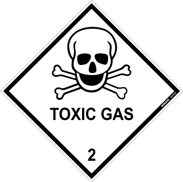 Picture of TOXIC GAS 2 PLACARD SIGN 295 X 295 PVC