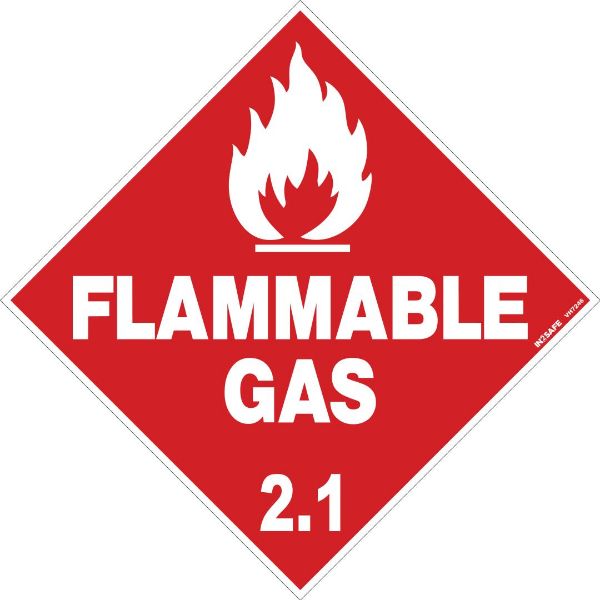 Picture of FLAMMABLE GAS CLASS 2 SIGN 100X100 SAV