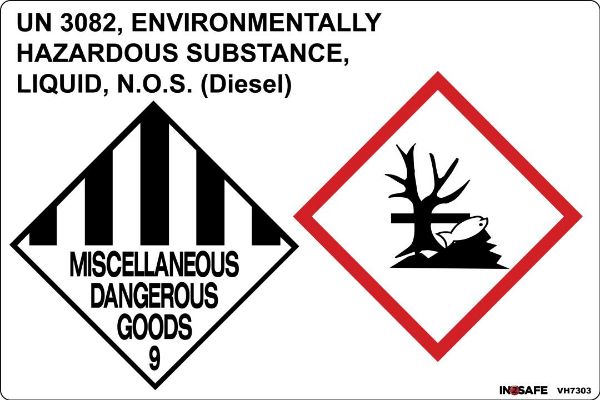 Picture of DIESEL TANK LABEL FOR MOBILE TANK UP TO 450 LITRE (2 PIECE S