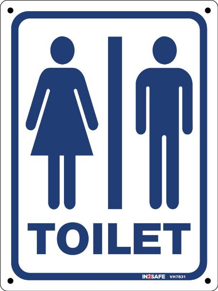 Picture of MENS LADIES TOILET SIGN 225 X 300 PVC