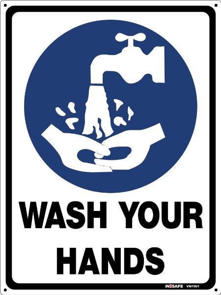 Picture of WASH YOUR HANDS SIGN 225 X 300 PVC