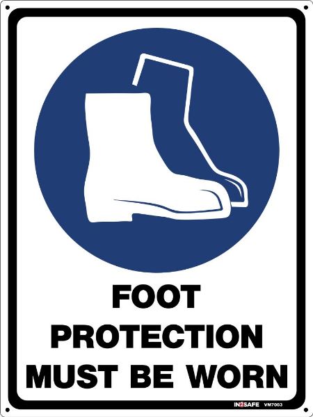 Picture of FOOT PROTECTION MUST BE WORN SIGN 225 X 300 PVC