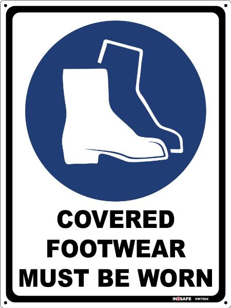 Picture of COVERED FOOTWEAR MUST BE WORN SIGN 225 X 300 PVC