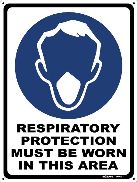 Picture of RESPIRATORY PROTECTION MUST BE WORN IN THIS AREA SIGN 150 X