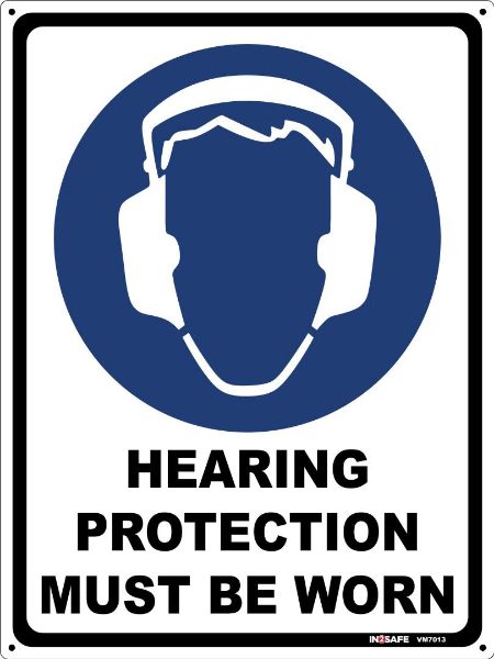 Picture of HEARING PROTECTION MUST BE WORN SIGN 225 X 300 PVC