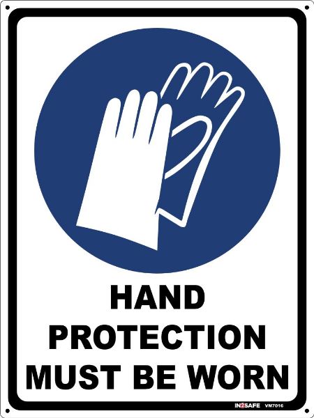 Picture of HAND PROTECTION MUST BE WORN SIGN 225 X 300 PVC