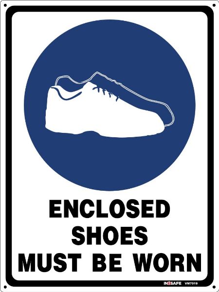 Picture of ENCLOSED SHOES MUST BE WORN SIGN 225 X 300 PVC