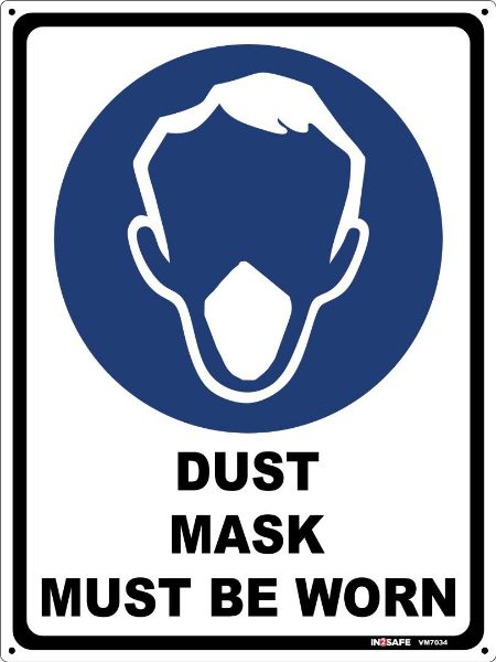 Picture of DUST MASK MUST BE WORN SIGN 225 X 300 PVC