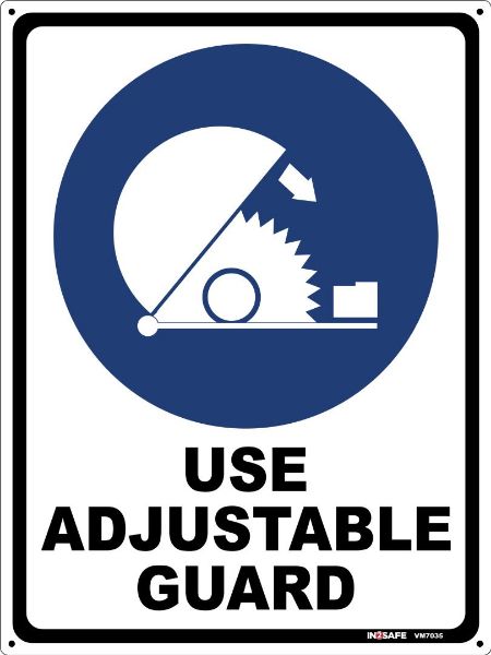 Picture of USE ADJUSTABLE GUARD SIGN 225 X 300 PVC
