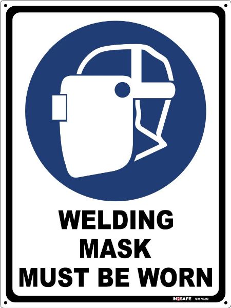 Picture of WELDING MASK MUST BE WORN SIGN 225 X 300 PVC