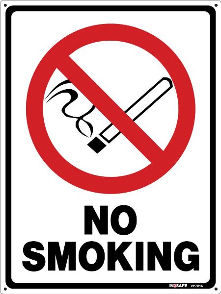 Picture of NO SMOKING SIGN LABEL 225 X 300 SAV