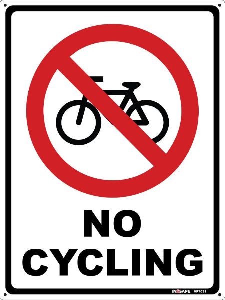 Picture of NO CYCLING SIGN 225 X 300 PVC