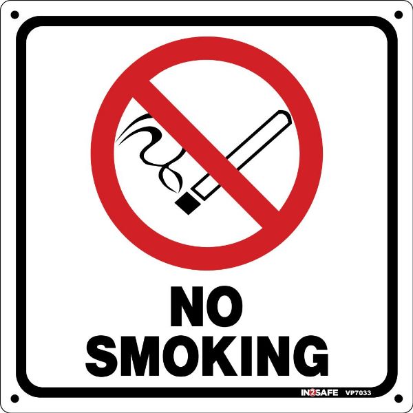 Picture of NO SMOKING SIGN LABEL 75 X 75 SAV