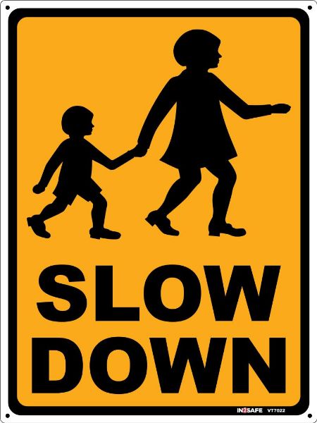 Picture of SLOW DOWN -CHILDREN SIGN PVC 300 X 400 PVC